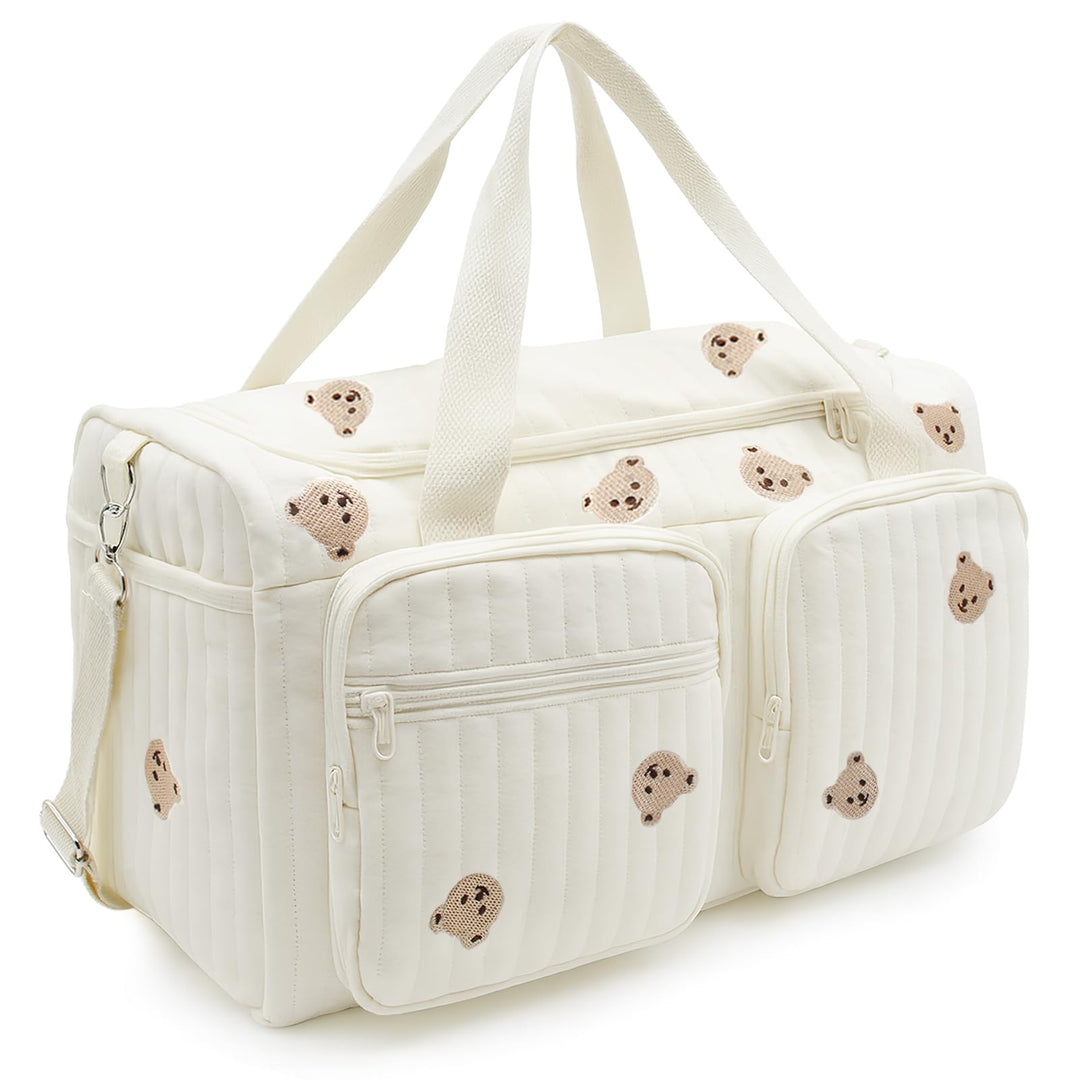 Grosse Wickeltaschen Kliniktasche Geburt 48 × 22 × 26 cm, Baby Wickeltasche, Mommy Bag aus Baumwolle