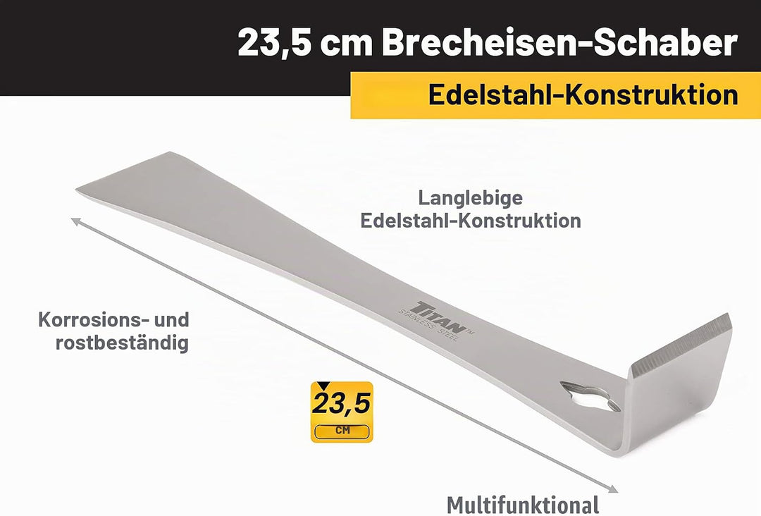Titan Tools 11509 Hebelstab, Edelstahl, 23,8 cm One Size 24,4 cm, One Size 24,4 cm