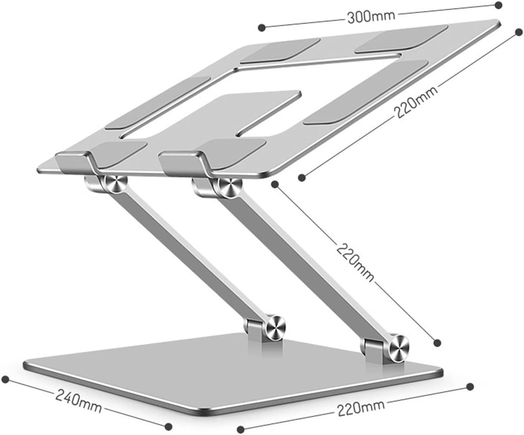 DaMohony Laptop-Ständer für Schreibtisch Klappbar Ergonomischer Laptop-Halter Schnelle Wärmeableitun