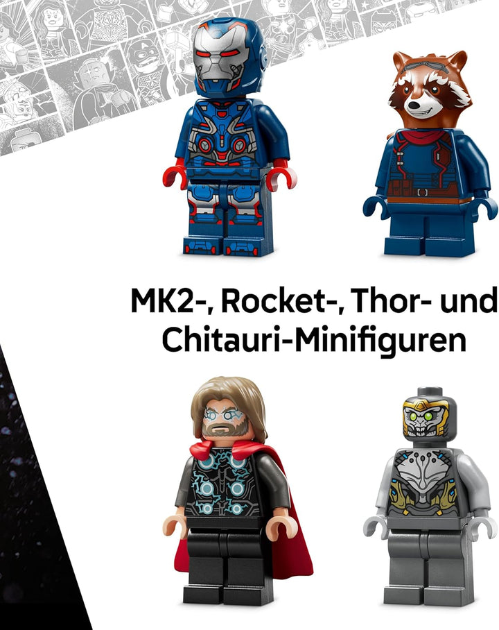 LEGO ǀ Marvel Avengers: Endgame Thor vs. Chitauri Bauset - Superhelden Action mit dem Iron Patriot M