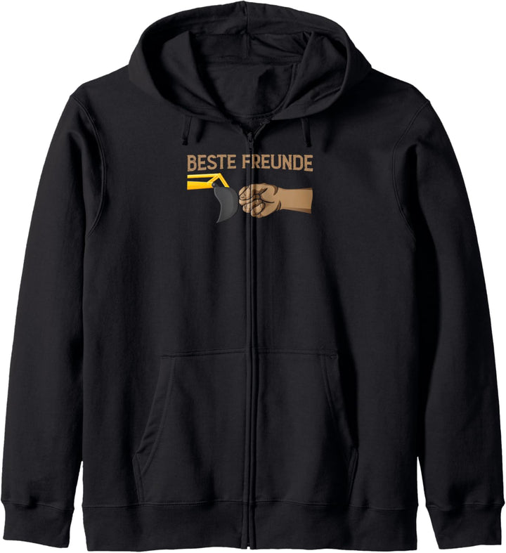 Beste Freunde Bagger Outfit Handwerker Maurer Dachdecker Kapuzenjacke