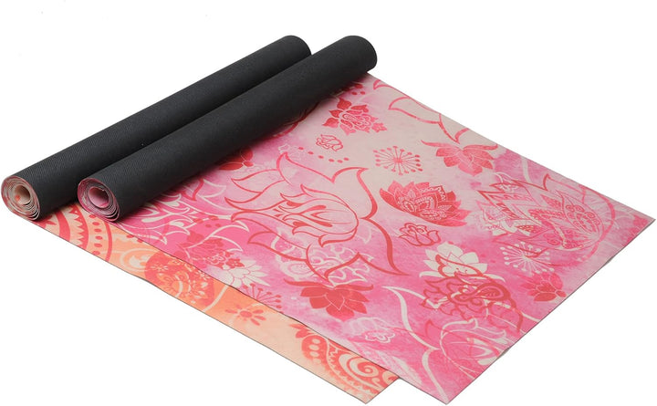 YOGISTAR Yogamatte Yogimat Travel Art Collection 183 x 61 x 0.15 cm Rosa Rot Natürlicher Kautschuk R