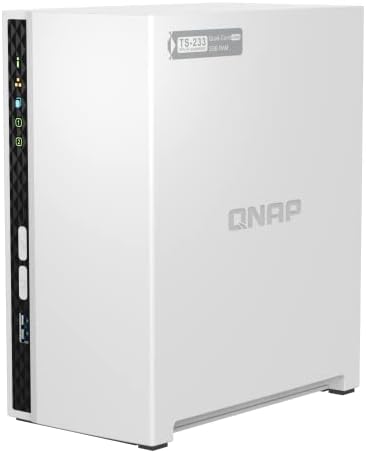 Qnap TS-233 2-Bay Desktop NAS Enclosure - 8TB RAM - Western Digital Red Drive Western Digital Red 8T