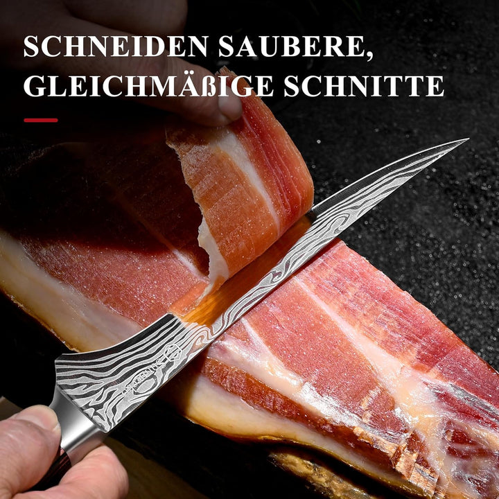Sunnecko 15cm Filetiermesser Küchenmesser Kochmesser Profi Messer - Fleisch Profi Küchenmesser Messe