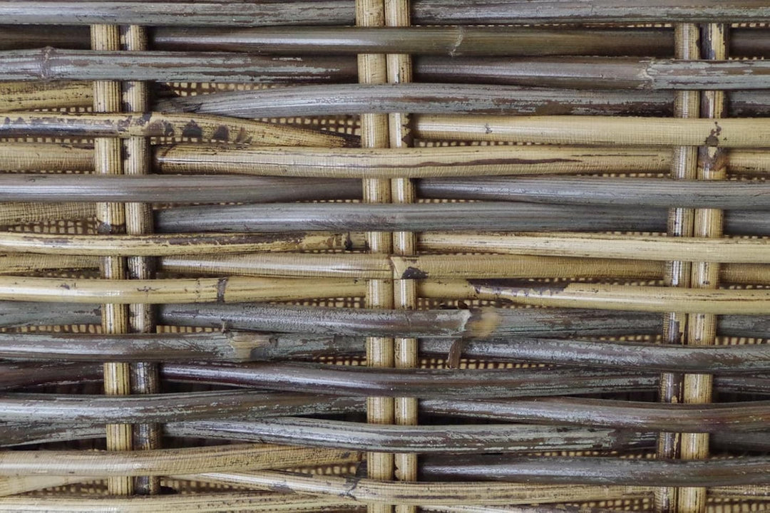 Kobolo Holztrage Holzkorb für Kaminholz - aus Rattan mit Leinen ausgeschlagen