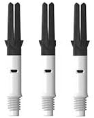 LSTYLE Dart Shafts: L-Shaft Carbon Silent - Spinning Dart Stems - Champagne Rings Included 190 Weiss