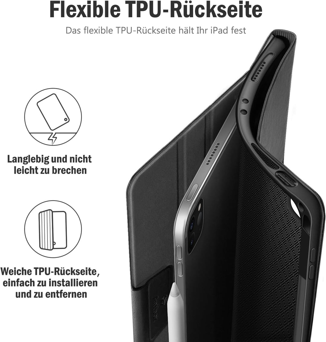 Antbox Hülle für iPad Pro 11 2022 (4. Generation)/2021(3. Gen)/2020(2. Gen)/2018 mit stifthalter App