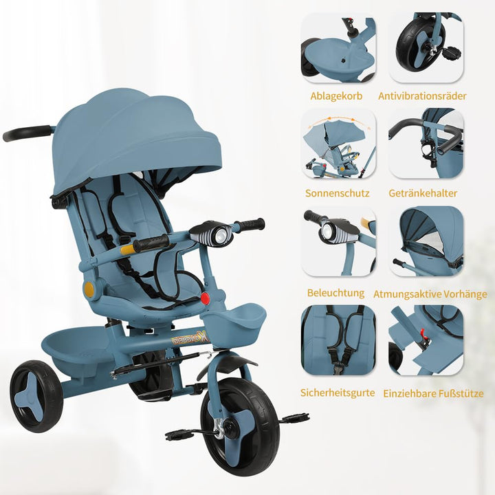 Kinderwagen, leicht und kompakt, von 0 Monaten bis 4 Jahren, maximale Tragfähigkeit von 25 kg, zusam