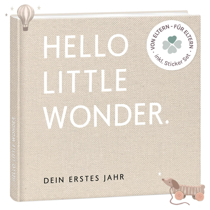 mintkind® Babytagebuch mein erstes Jahr Babyalbum Erinnerungsbuch Baby Coffee Table Edition Leinenei