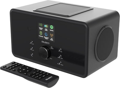 Bluetooth Internetradio mit DAB+ | 100 Watt 2.1-Lautsprecher mit Integriertem Subwoofer Küchenradio