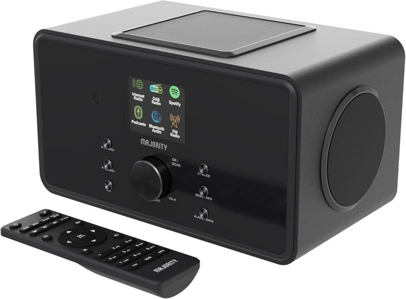 Bluetooth Internetradio mit DAB+ | 100 Watt 2.1-Lautsprecher mit Integriertem Subwoofer Küchenradio