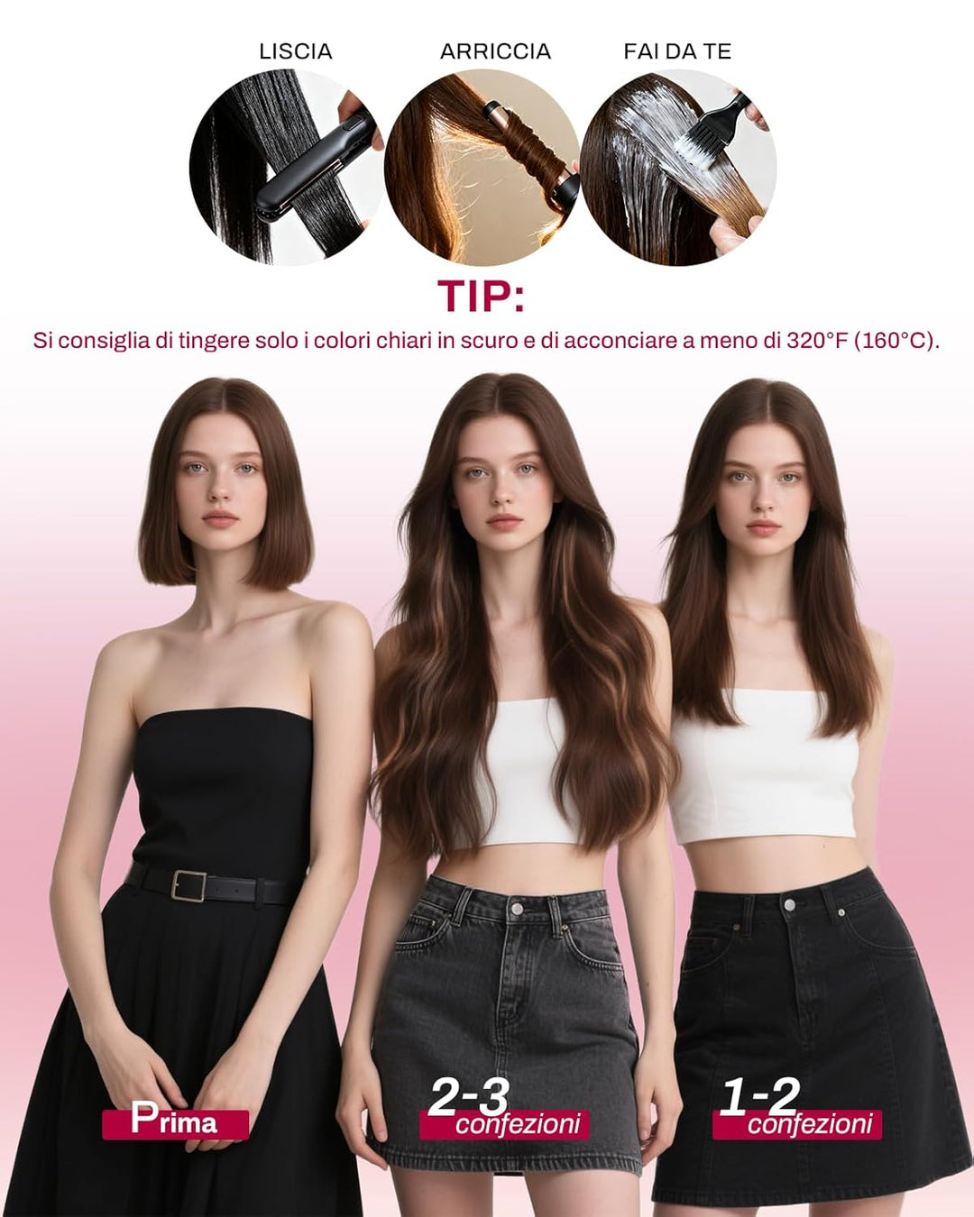 Moresoo Clip in Extensions Echthaar, Salon Qualität Weiches Glattes Haar 25 cm 5 Stück 80g Echthaar
