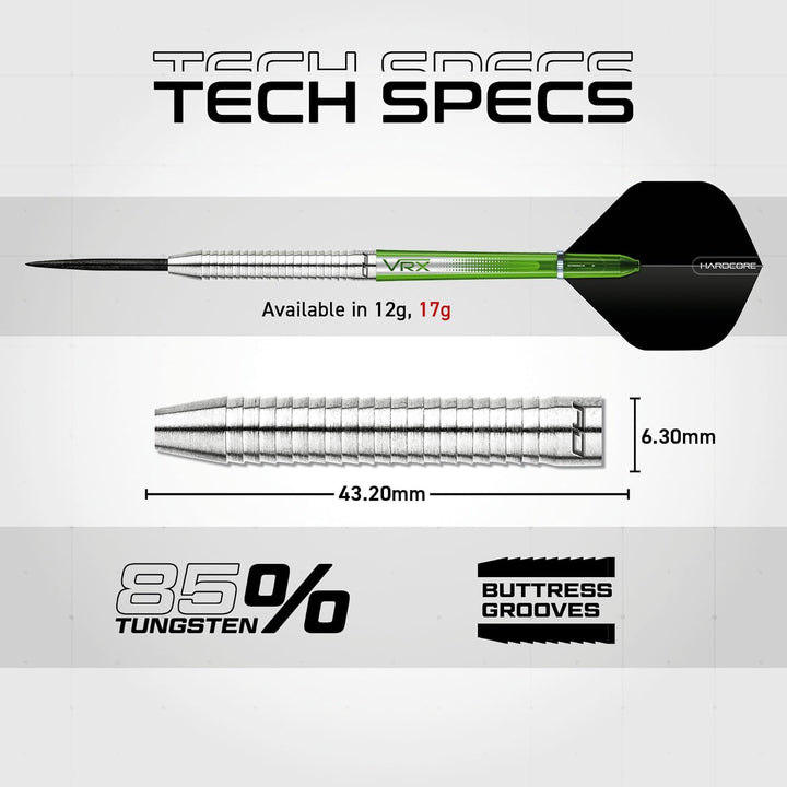 RED DRAGON Featherlite 2: 17g Tungsten Darts Set mit Flights und Schäfte
