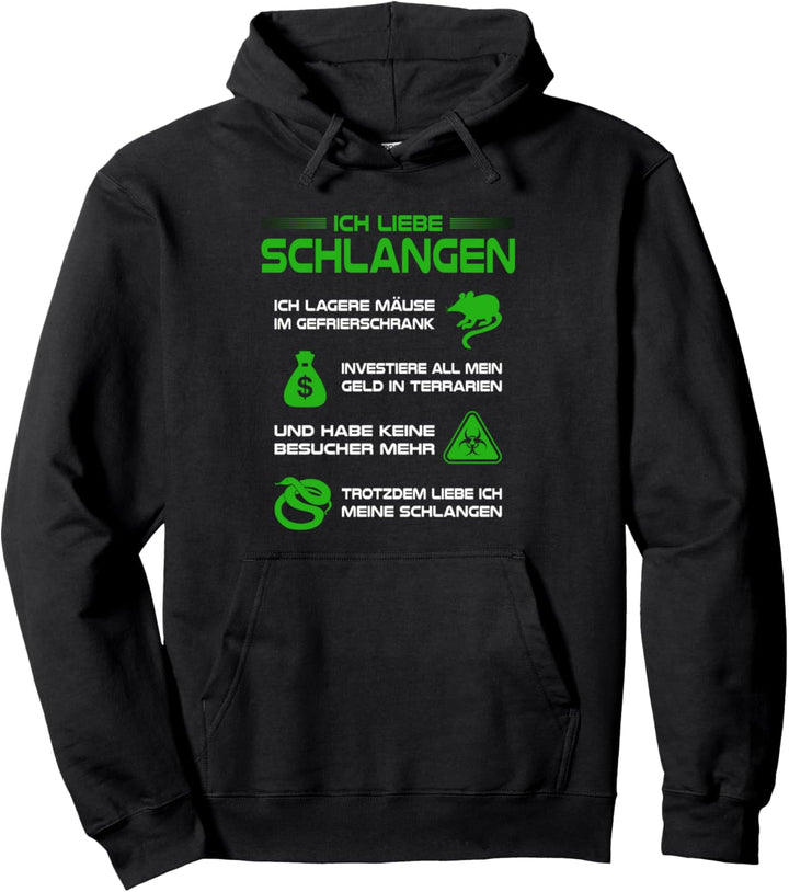 Ich Liebe Schlangen Pullover Hoodie