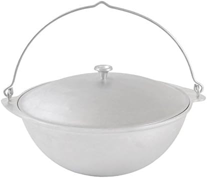 Kazan Asien Topf Tatarskij mit Deckel Kasan WOK 7 Liter für CAMPING Aluguss