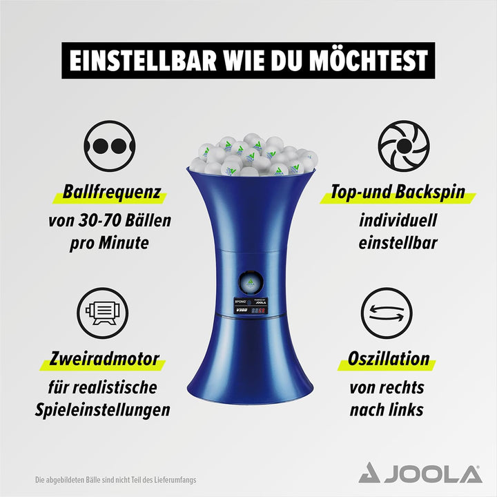 JOOLA Tischtennis-Roboter iPong V300 | V200 Tischtennis Ballmaschine - Tischtennistrainer für 40+ mm