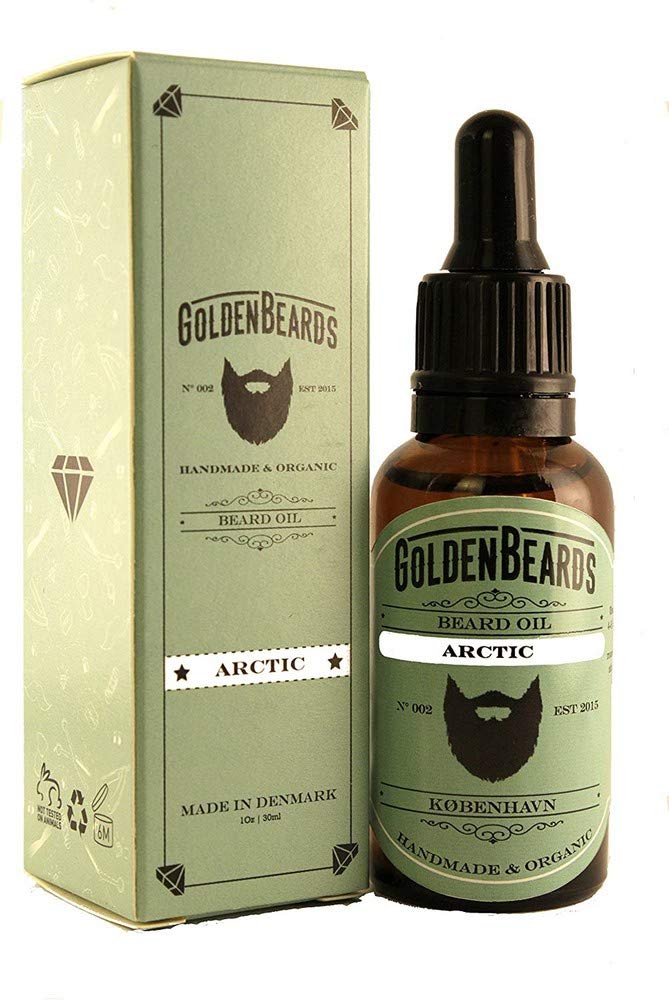 Bio Bartöl - ARCTIC - 30ml * Goldene Bärte * 100% | Jojoba & Arganöl Pfefferminze, orange, Teebaum N