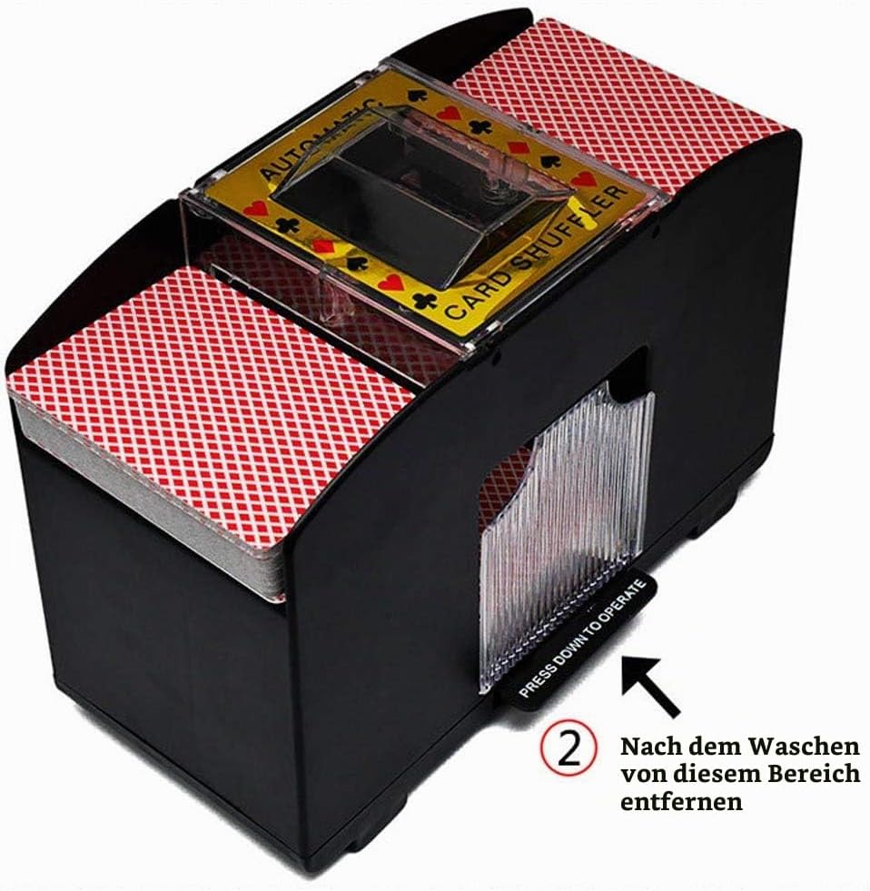 Clenp Automatischer Karten-Shuffler, Brettspiel-Spielkarten Elektrischer Automatischer Poker-Shuffle