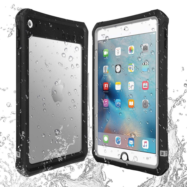 AICase Hülle für iPad Mini 5/4 wasserdichte Hülle mit Kickstand Lanyard, 360 Rundum Schutz Transpare