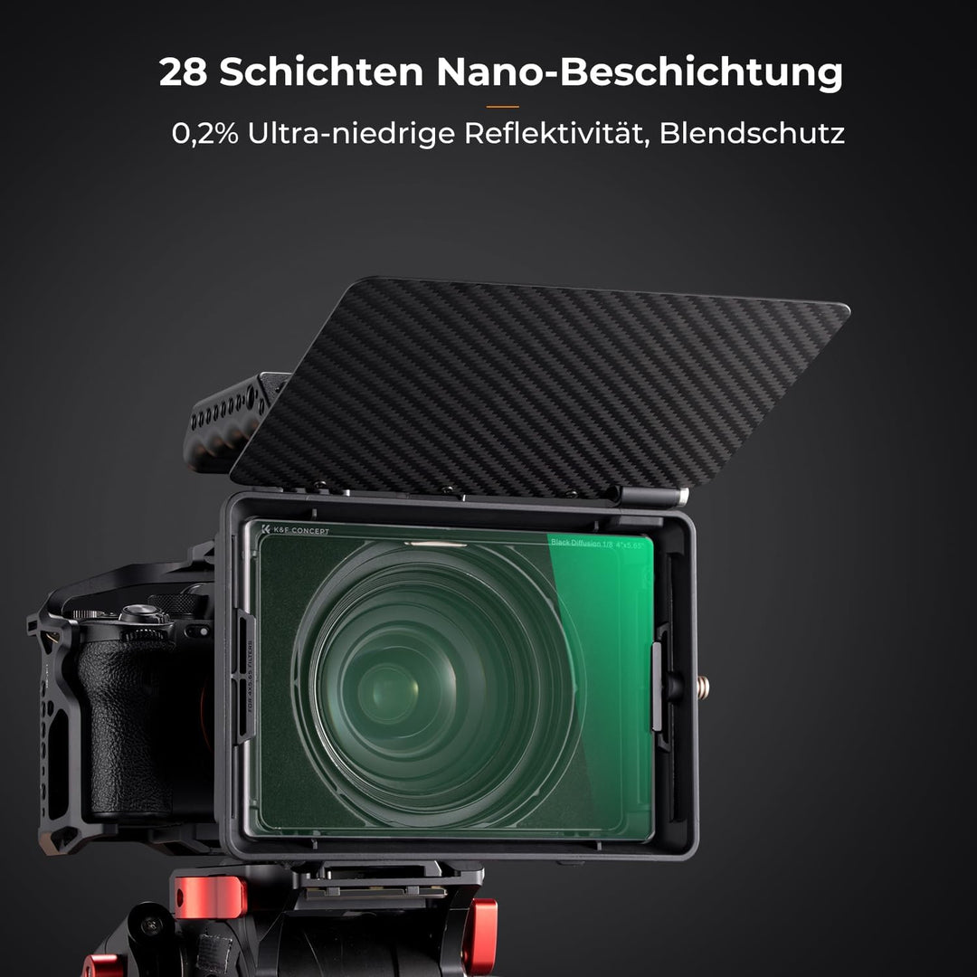 K&F Concept Nano-X Serie 4 x 5,65" Black-Mist 1/8 Filter,Dicke 4mm Rechteckfilter für Aussenaufnahme