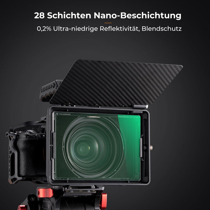 K&F Concept Nano-X Serie 4 x 5,65" Black-Mist 1/8 Filter,Dicke 4mm Rechteckfilter für Aussenaufnahme