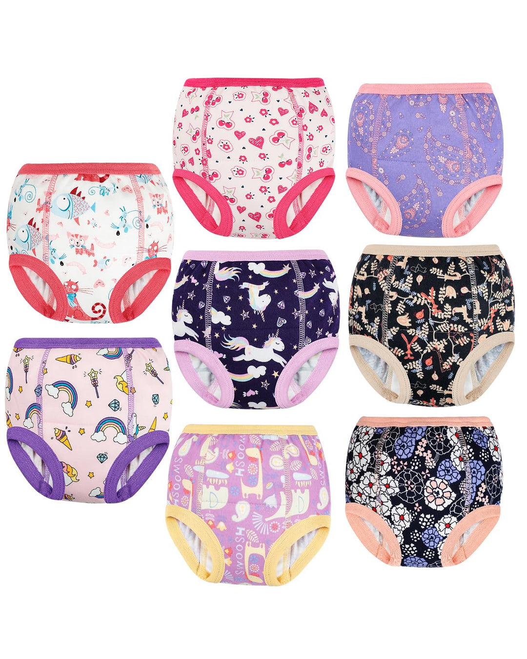 FLYISH DIRECT Baby Trainerhosen Töpfchentraining, 8er Pack Töpfchen Trainingshose für Mädchen Jungen