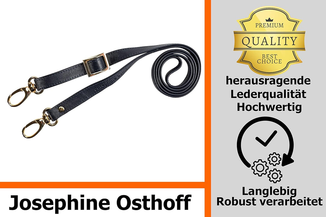 Josephine Osthoff - SCHULTERRIEMEN Echtleder Ersatzriemen Gurt Crossbody Strap Ersatz 135 cm Länge 2