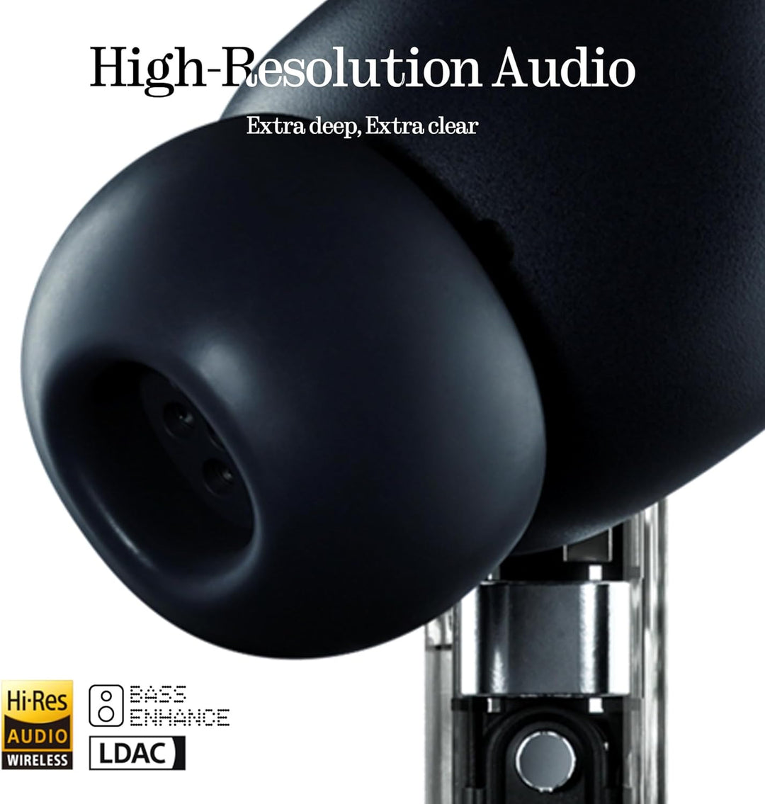 Nothing Ear (a) kopfhörer kabellos Bluetooth mit ANC, Bass-Enhance-Algorithmus und bis zu 42,5 Stund