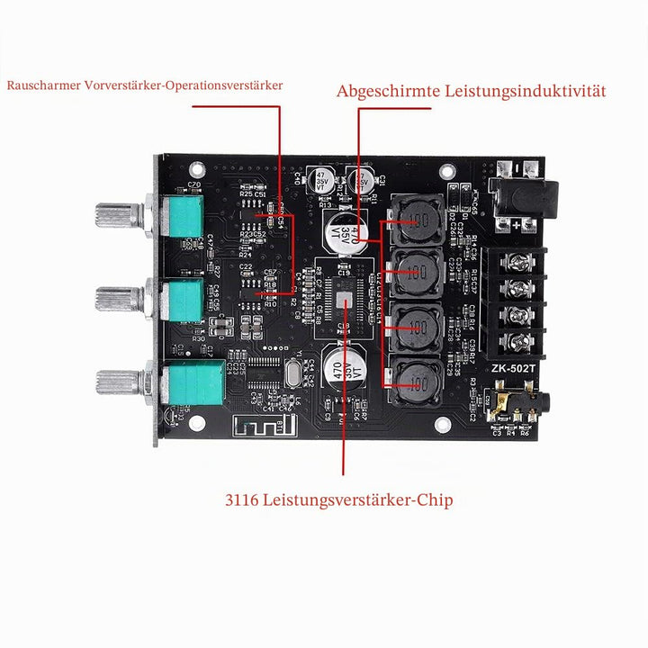 TPA3116D2 2 x 50 W Bass AMP Bluetooth 5.0 Subwoofer Verstärker Board 2.0 Kanal High Power Audio Ster