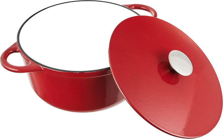 IBILI Kasserolle rund mit Deckel 24x11,5 cm in rot, Gusseisen, 24 cm, 2-Einheiten Redonda 3,9 litros