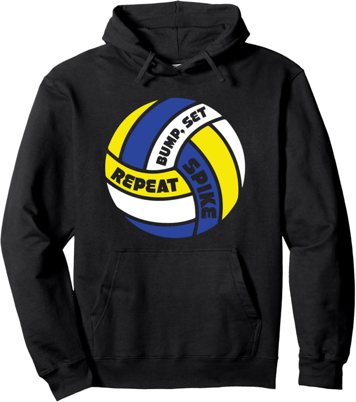 Bump Set Spike Repeat Vollyball Coach Pullover Hoodie