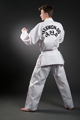 Taekwondo Anzug WTF mit Druck 110 Weiss, 110 Weiss