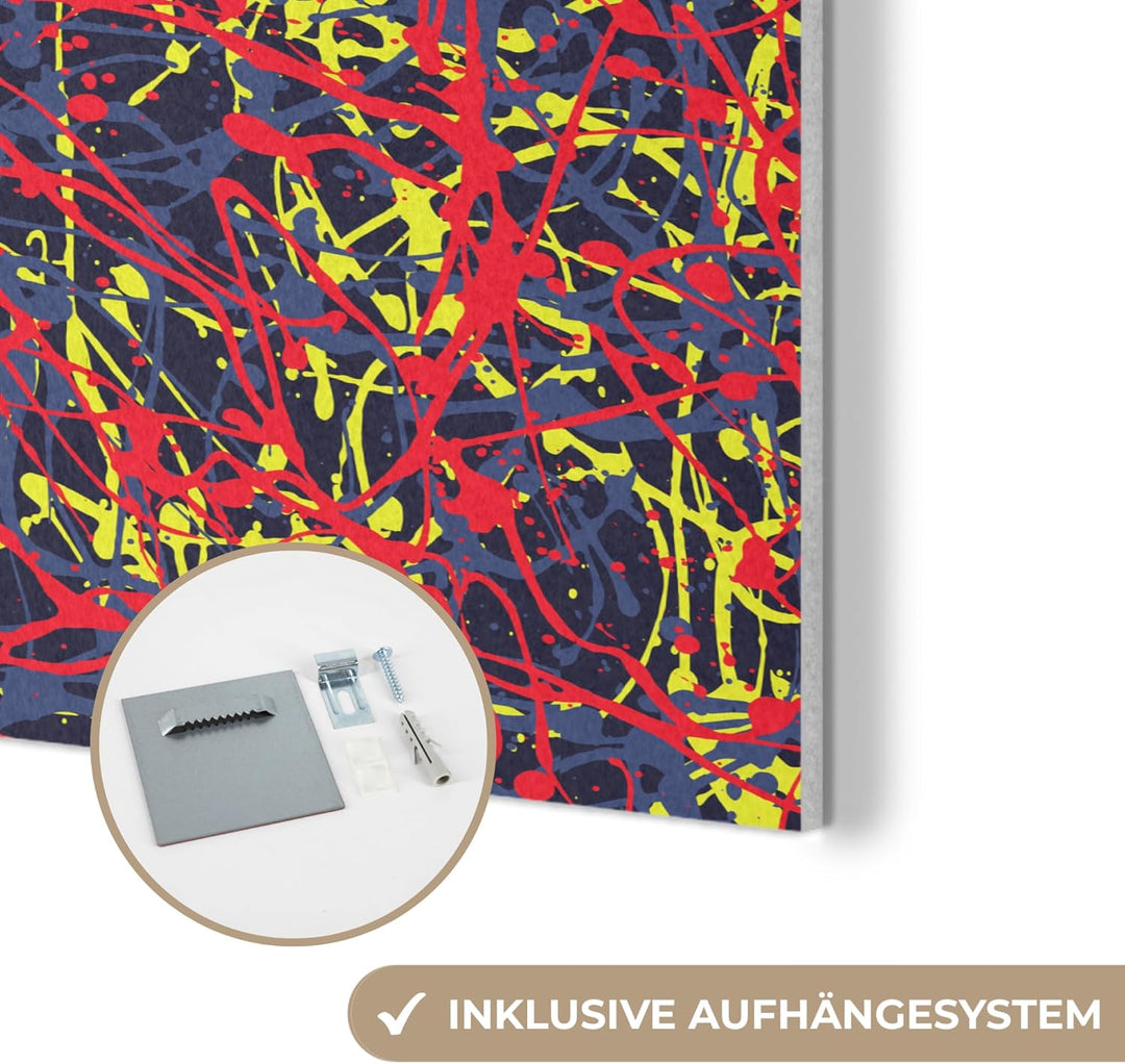 MuchoWow© Filz Bilder Akustikpaneele 100x70 cm Wohnzimmer Deko Modern Wandbild Schallabsorption Bild