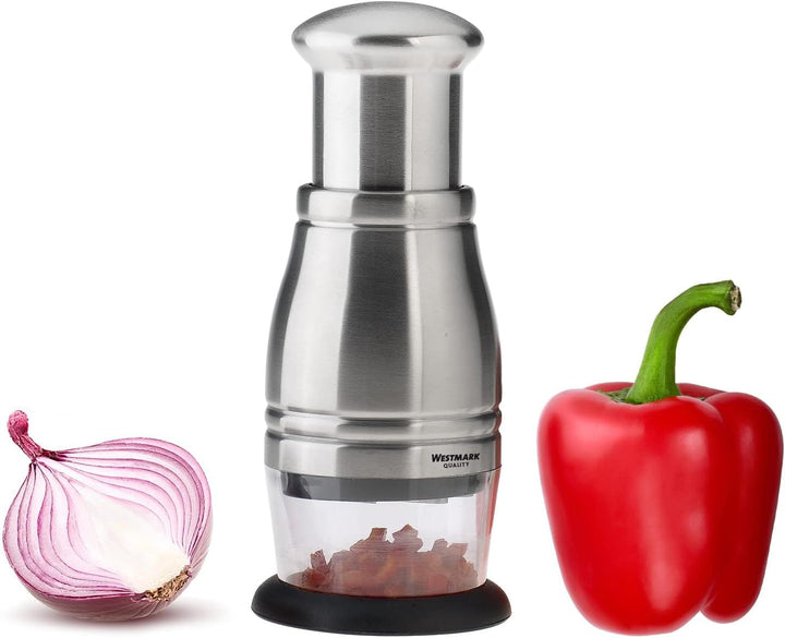 Westmark Zwiebel-/Knoblauchschneider/Universalhacker, Rostfreier Edelstahl/Kunststoff, 1000, Silber,