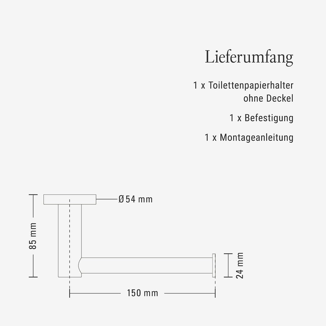 Villeroy &amp; Boch Elements Tender Toilettenpapierhalter ohne Deckel, Klopapierhalter für Wandmontage,
