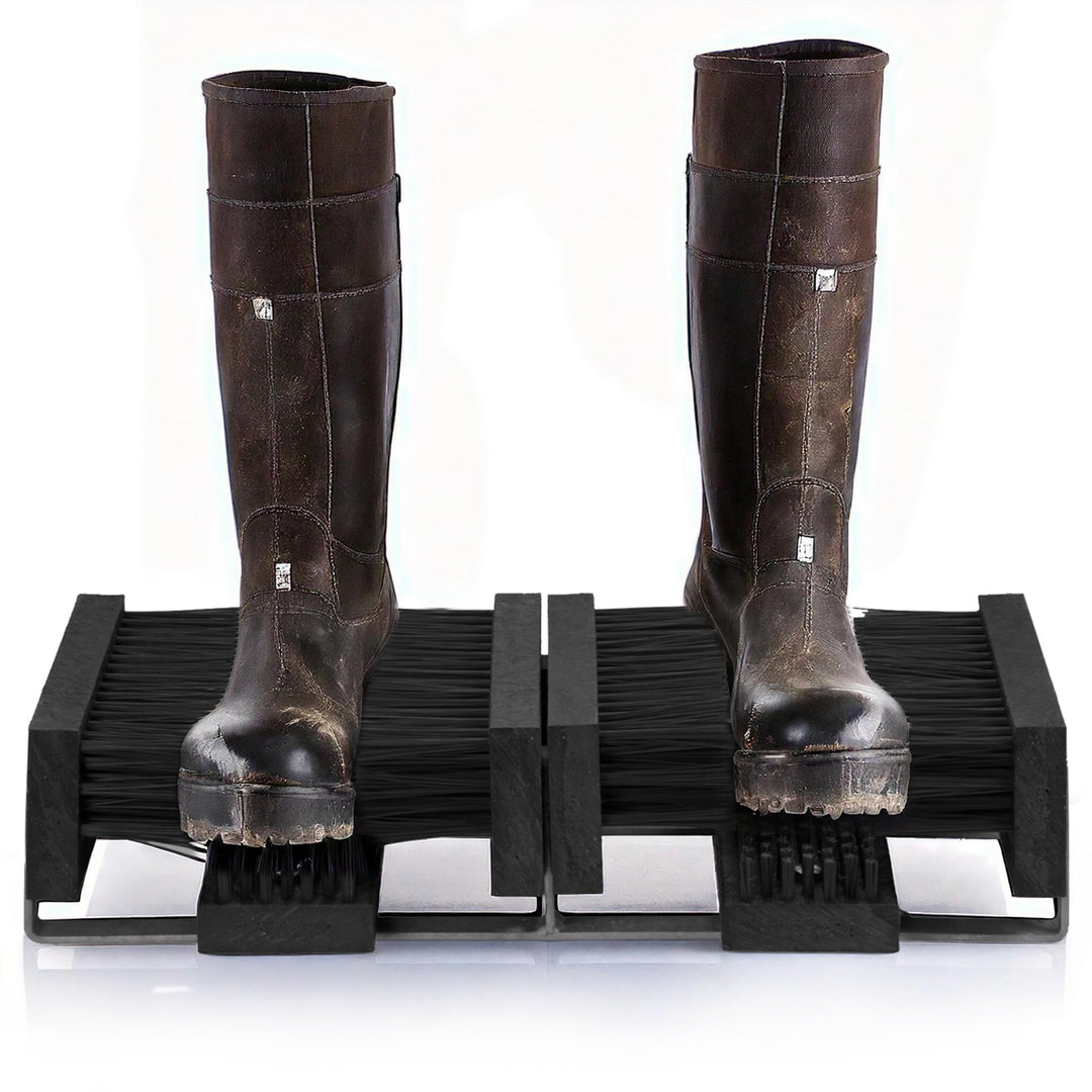 Borstelshop Schuhabstreifer mit Halterung - Fussabtreter Aussenbereich - Fussabtreter Aussen - Schuh