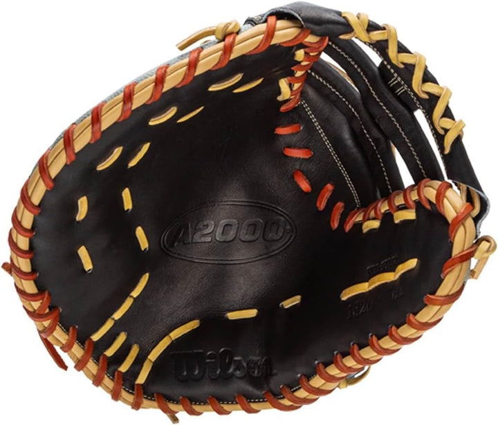 WILSON A2000 Baseball-Handschuh-Serie Linke Hand Wurf First Base SuperSkin Handschuh, 31,8 cm, Grau/