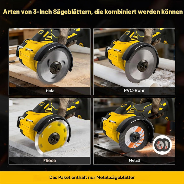 Mini-Winkelschleifer für DEWALT 18V 20V Akkus, 7,6 cm, schnurloses Trennwerkzeug, 20.000 U/min, bürs