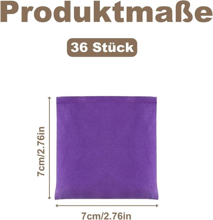 36er Set Cornhole Säckchen, 7x7cm, Buntgemischt Cornhole SäckeWurfsäckchen