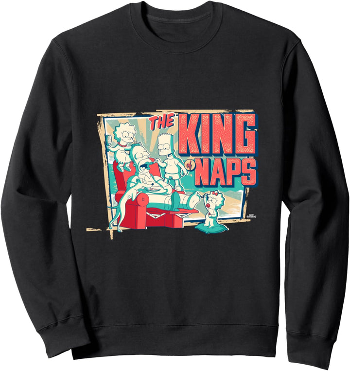 The Simpsons Homer Bart Lisa Maggie The King of Naps Sweatshirt