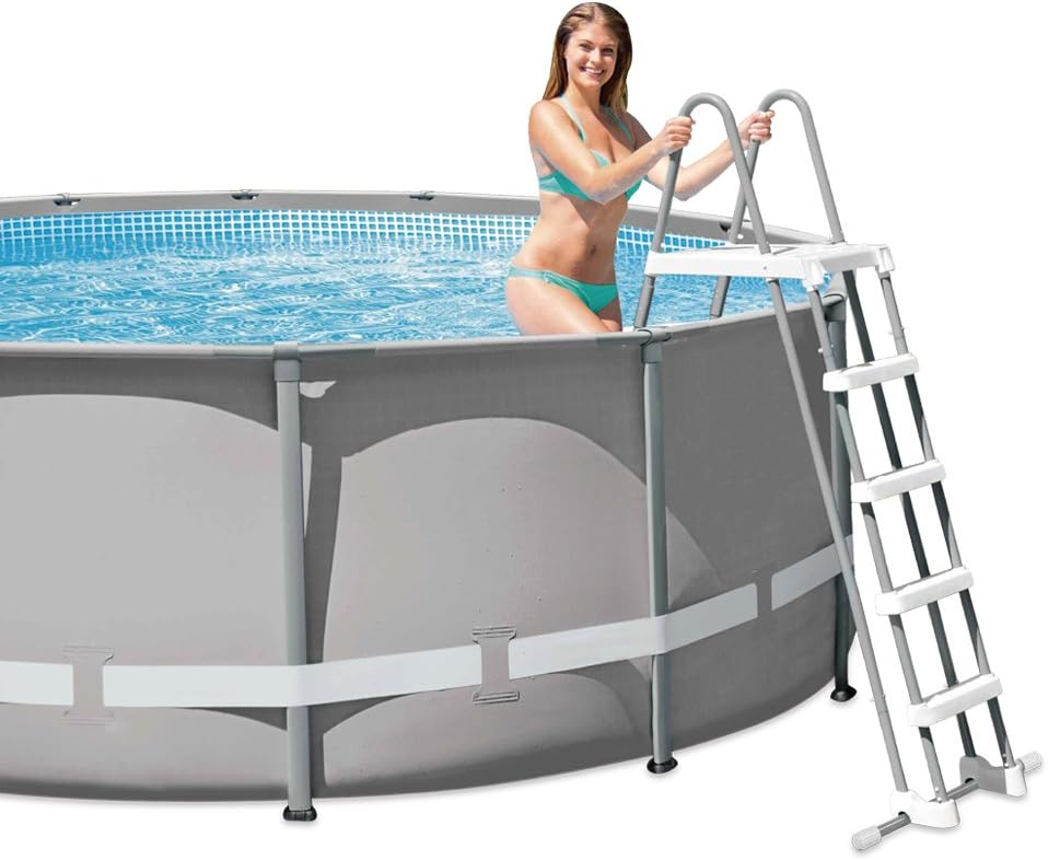 Intex Sicherheitsleiter 28077, für Pools von 132 cm Höhe, grau & Surface Skimmer - Deluxe Wall Mount