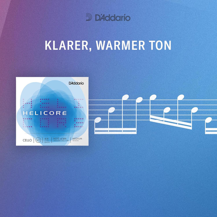 D'Addario HP610-3/4H Helicore Kontrabass Saitensatz mehrfach verdrillter Stahlkern 3/4 Heavy Heavy T