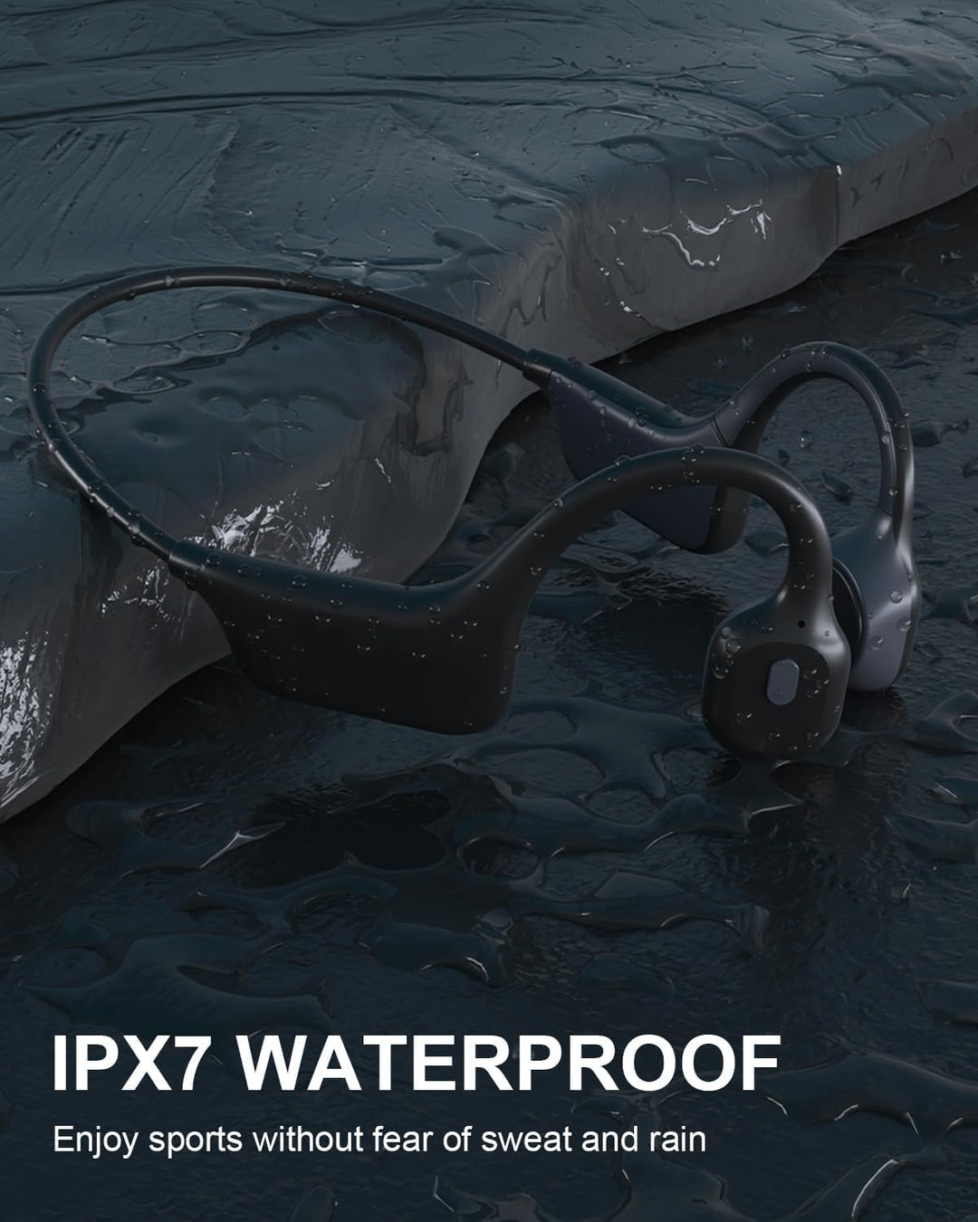 SANOTO Knochenschall Kopfhörer | Open Ear Bluetooth 5.3 Kopfhörer Sport Bone Conduction Kabellos IPX