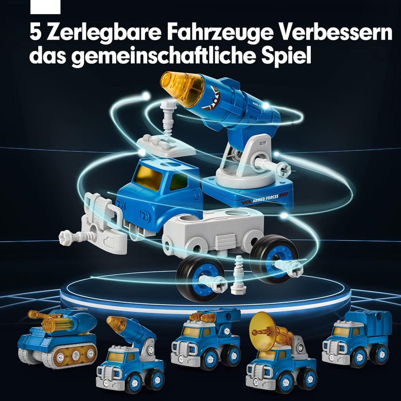 5 in 1 Roboter Spielzeug - Auto Spielzeug ab 3 4 5 6 Jahre Jungen, Roboter Kinder ab 6 Jahre mit Lic