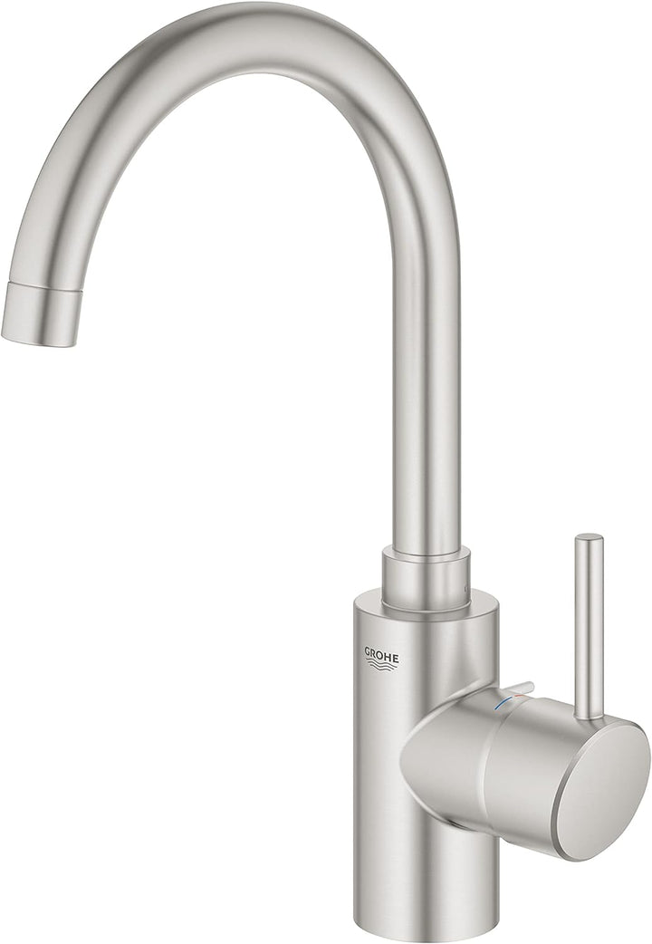 GROHE Concetto - Einhand Waschtischmischer (hoher Auslauf, Einlochmontage, langlebige Oberfläche), s