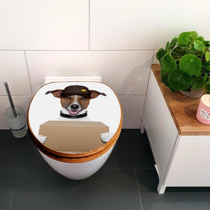 banjado Design WC Sitz Bambus Absenkautomatik 45,8x37,5cm - Toilettendeckel mit Absenkautomatik Holz