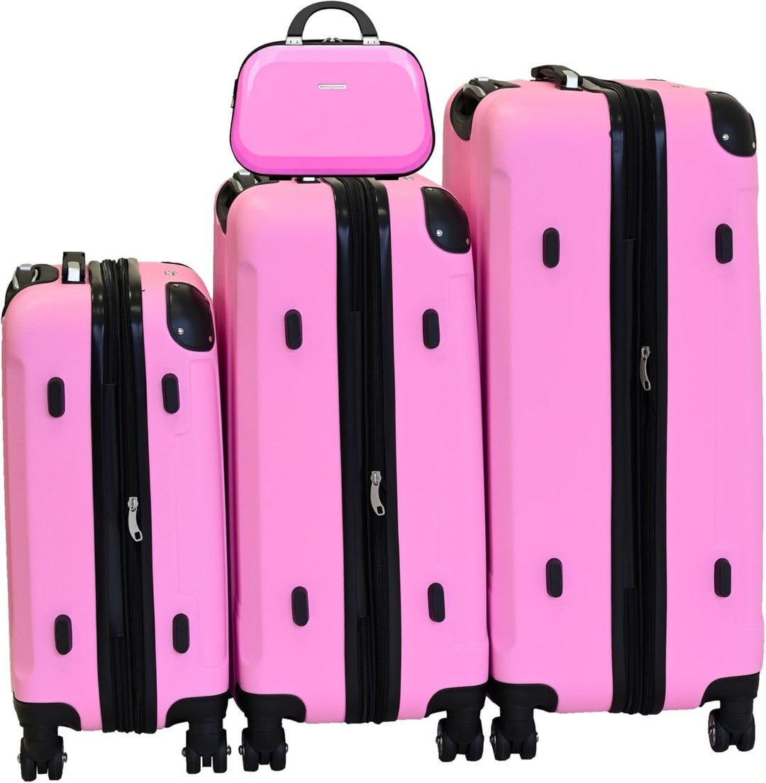 INVIDA® 4-TLG. Hartschalenkofferset Hartschalenkoffer Trolley Koffer Reisekoffer Reisekofferset Gepä
