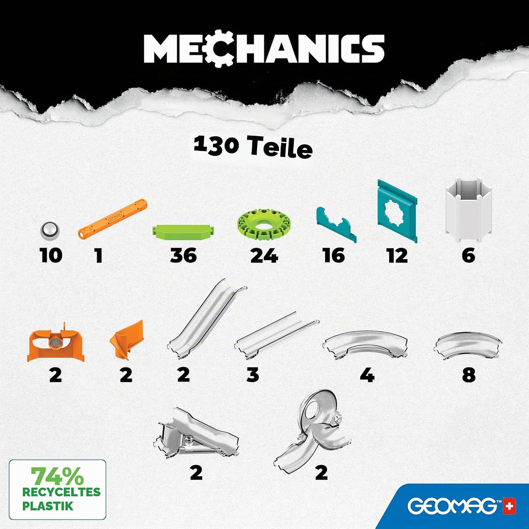 Geomag - Mechanics Gravity Loops & Turns - Lern- und Kreativspiel für Kinder - Magnetische Bausteine
