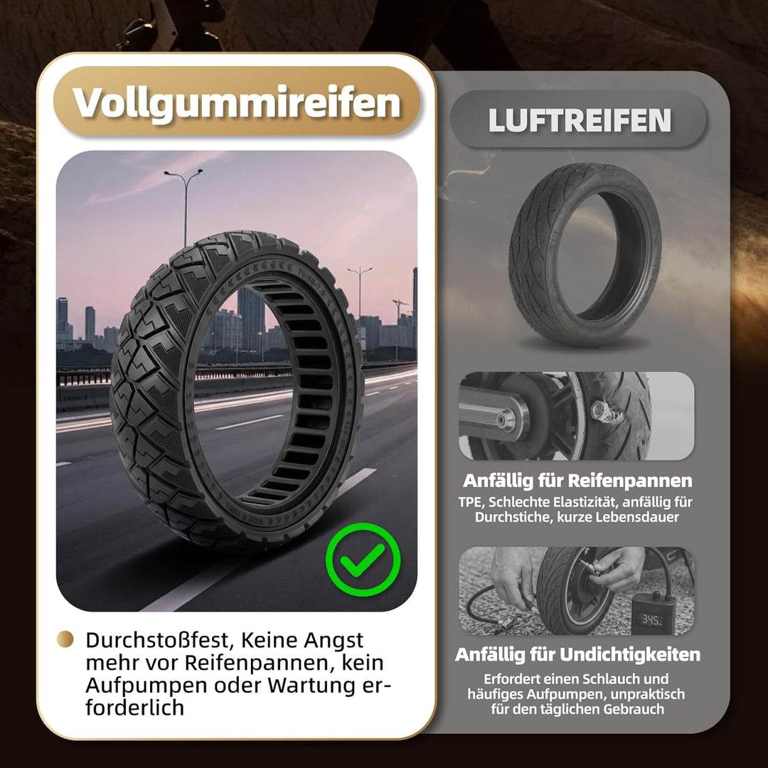 70/60-7,5 Vollreifen für Segway Ninebot ZT3 / ZT3 Pro Elektroroller 11 Zoll Ersatzreifen Vollgummire
