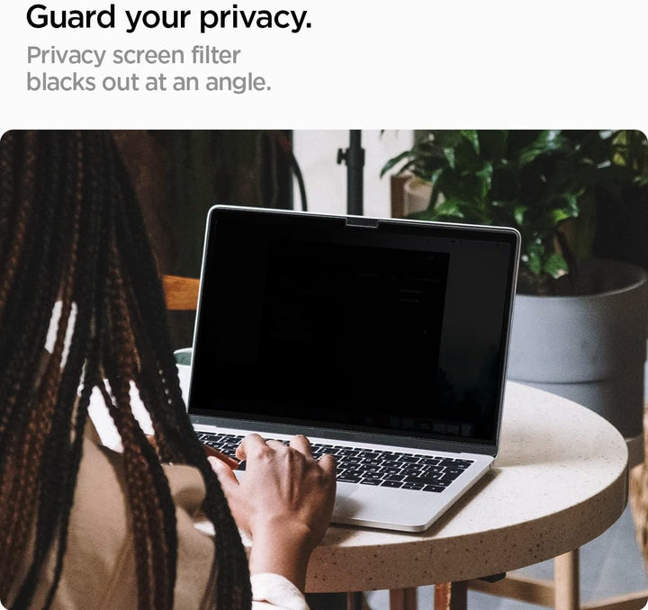 Spigen SafeView Magnetischer Blickschutzfilter für MacBook Pro 14 Zoll (ab 2021, M3 / M3 Pro / M3 Ma